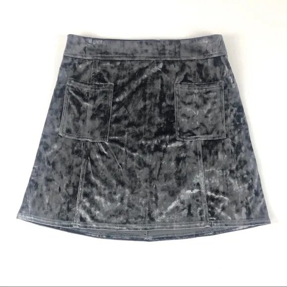 BB Dakota Metallic Calhoun Crushed Velvet Skirt