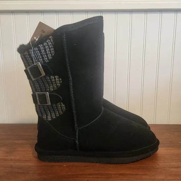 Bearpaw Boshie Womens Size 10 Black Winter Boots New
