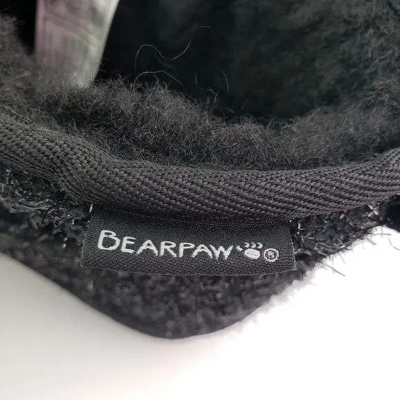 BearPaw Shalini Youth Girls Size 4Y Black Sparkle Wool Blend Winter Low Boots