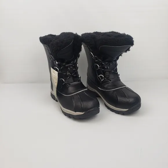 Bearpaw women black winter show Rain boots size 4‎
