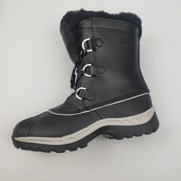 Bearpaw women black winter show Rain boots size 4‎