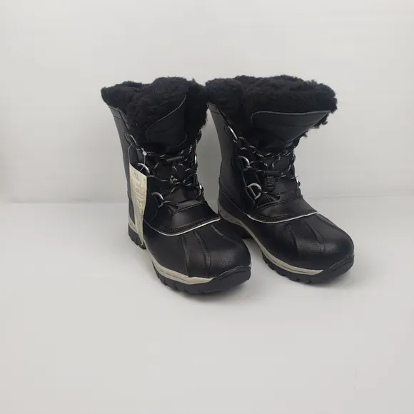 Bearpaw women black winter show Rain boots size 4‎
