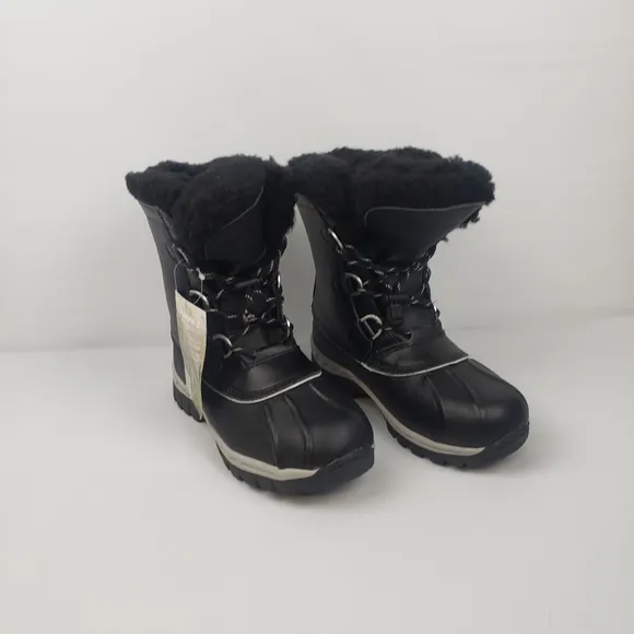 Bearpaw women black winter show Rain boots size 4‎
