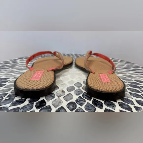 Bella Ha Italian orange and Tan Sandals size 40, US 10