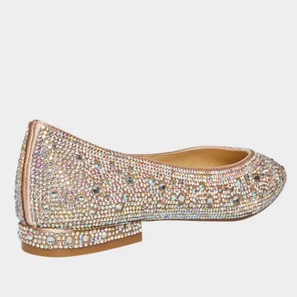 Betsey Johnson Crystal Studded Flats