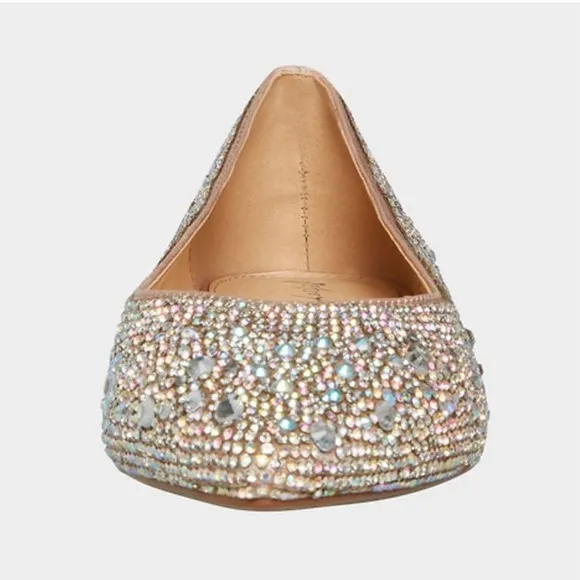 Betsey Johnson Crystal Studded Flats