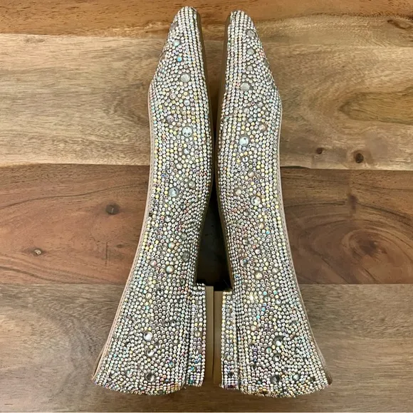 Betsey Johnson Crystal Studded Flats