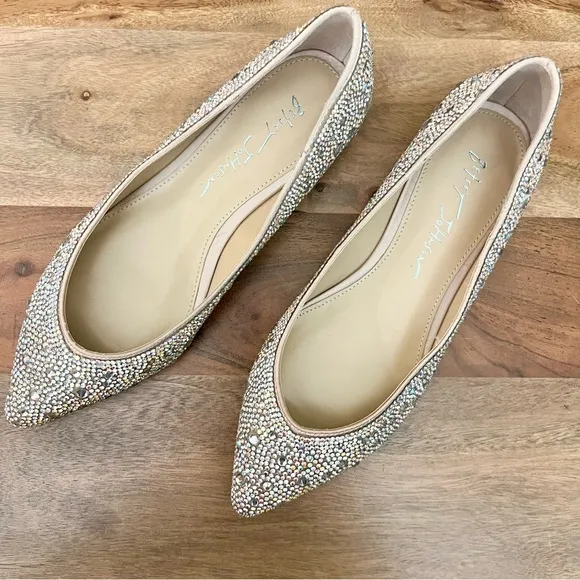 Betsey Johnson Crystal Studded Flats