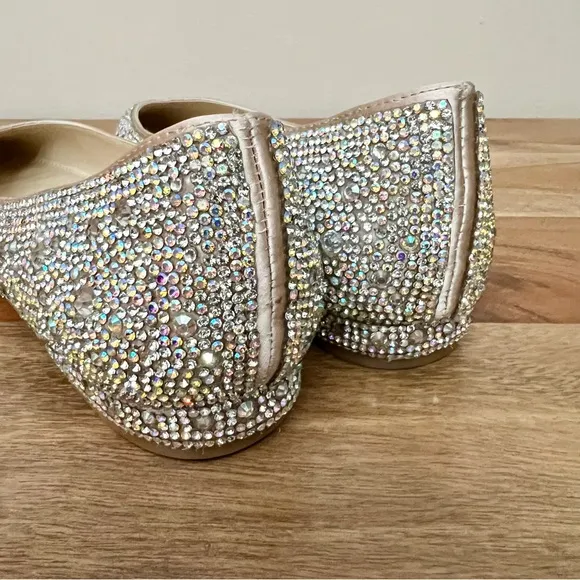 Betsey Johnson Crystal Studded Flats