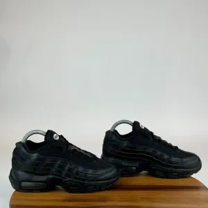 Big Kids Nike Air 95 Recraft Triple Black Athletic Shoes Sneakers Size 5.5 Y GUC