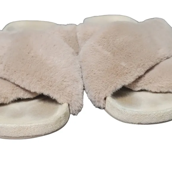 BIRDIES The Robin Tan Faux Fur Sandals