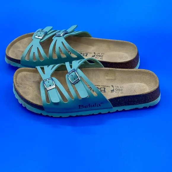 Birkenstock Betula Slide Sandals Unisex Women's Size 9 Men's Size 7 Mint Green