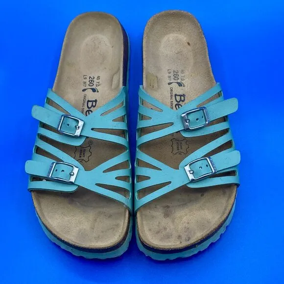 Birkenstock Betula Slide Sandals Unisex Women's Size 9 Men's Size 7 Mint Green