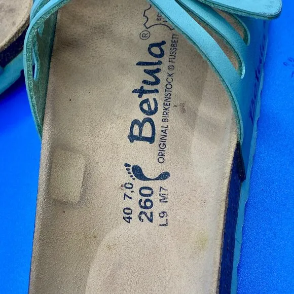 Birkenstock Betula Slide Sandals Unisex Women's Size 9 Men's Size 7 Mint Green