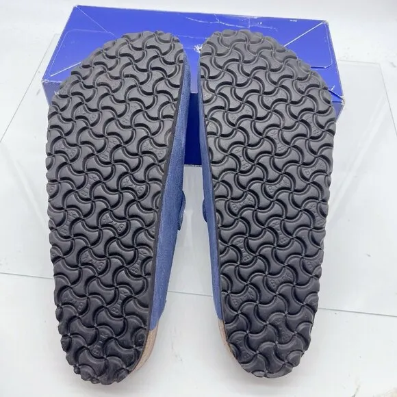 Birkenstock Boston Clog Suede Embossed Corduroy Indigo EU 46 Mens US 13- 13.5