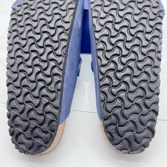 Birkenstock Boston Clog Suede Embossed Corduroy Indigo EU 46 Mens US 13- 13.5