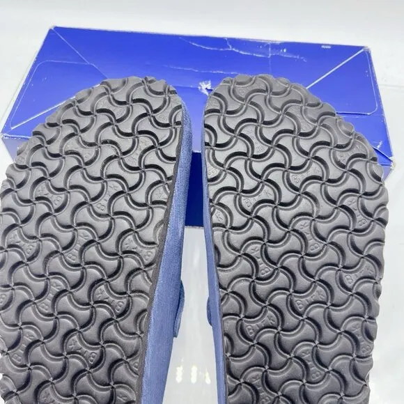 Birkenstock Boston Clog Suede Embossed Corduroy Indigo EU 46 Mens US 13- 13.5