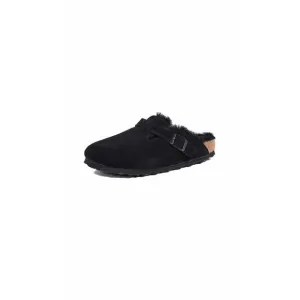 BIRKENSTOCK BOSTON VL SHEARLING SUEDE LEATHER UNISEX SHOES SIZE 10, COLOR: