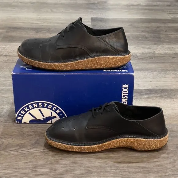 Birkenstock Gary Lace Up Black Leather Oxford Shoes - EU Size 43, US Men's 10