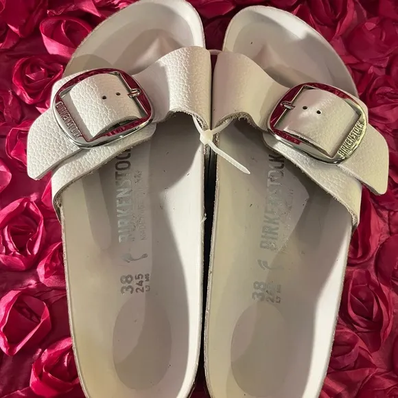 BIRKENSTOCK Madrid Big Buckle White Leather