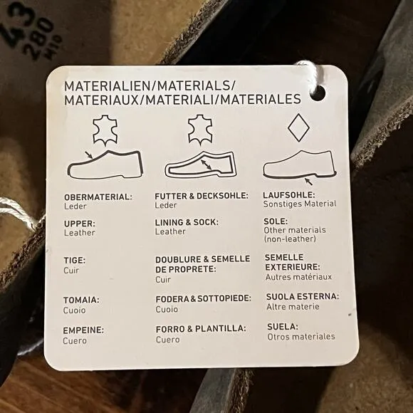 BIRKENSTOCK Men’s 10 Reg Fit Milano Faded Khaki Oiled Leather - 1019336 NIB