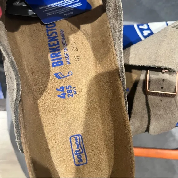 Birkenstock Men’s Sandal Arizona Suede Leather Soft Footbed Taupe Size 11US 44UK