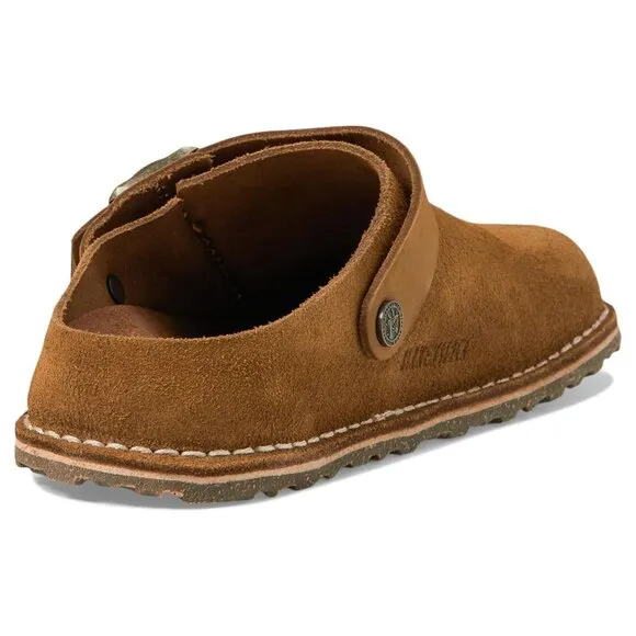 Birkenstock Shoes Lutry 365 Cognac Suede Clogs