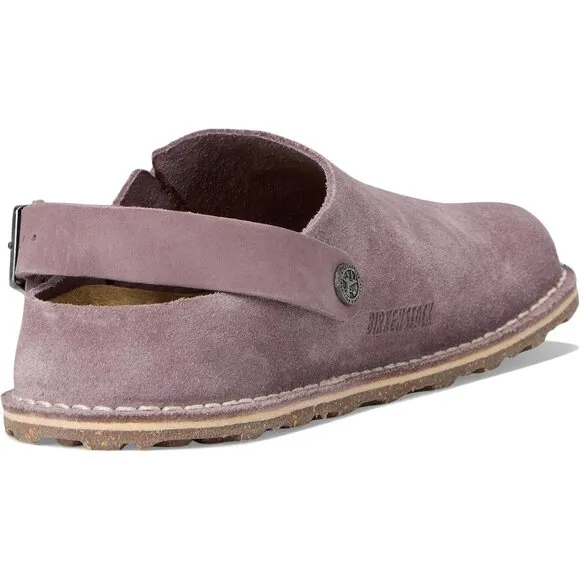 Birkenstock Shoes Lutry 365 Faded Purple Suede Clogs