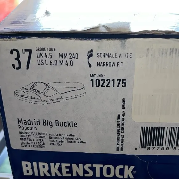 Birkenstock Women's Madrid Big Buckle Sandals Sz 37