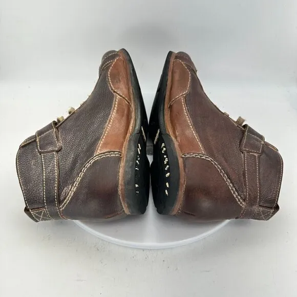 Blackstone Men's Premium Leather KM02 Black Sneakers Mid Lace Up Shoes size 10