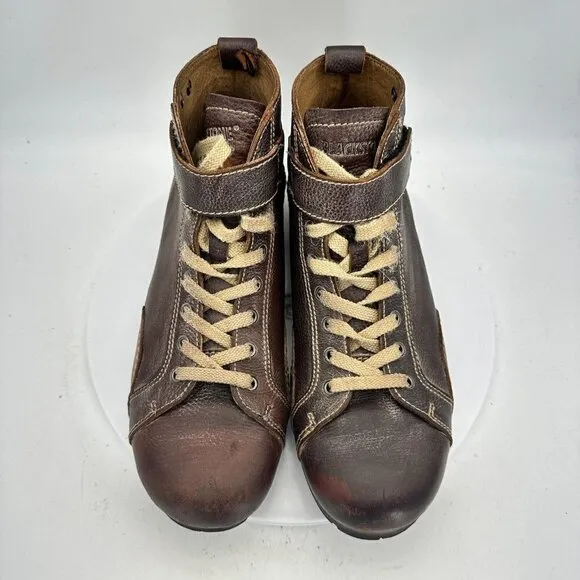 Blackstone Men's Premium Leather KM02 Black Sneakers Mid Lace Up Shoes size 10