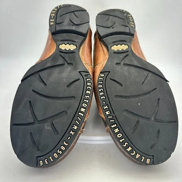 Blackstone Men's Premium Leather KM02 Black Sneakers Mid Lace Up Shoes size 10