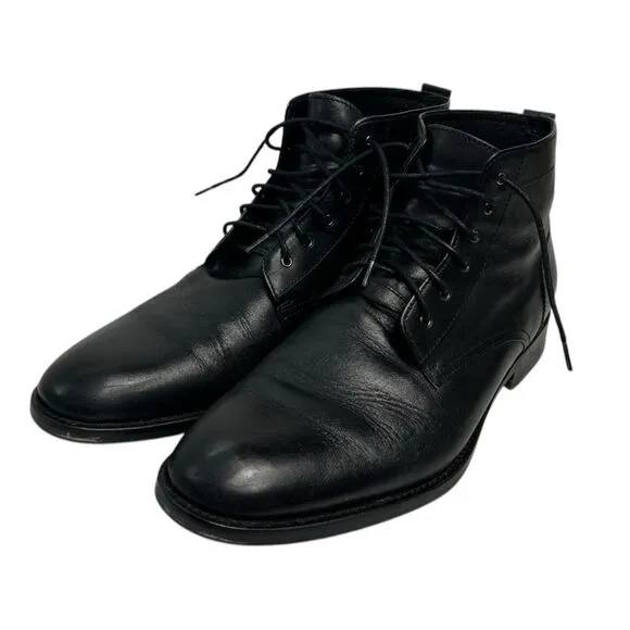 Bloomingdale’s The Men’s Store Black Leather Ankle Dress Shoes Boots Size 9.5