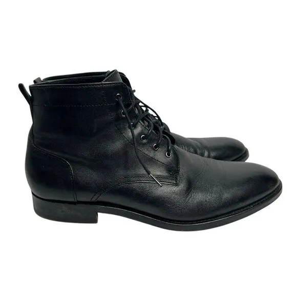 Bloomingdale’s The Men’s Store Black Leather Ankle Dress Shoes Boots Size 9.5