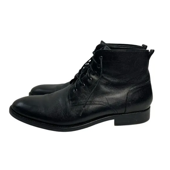 Bloomingdale’s The Men’s Store Black Leather Ankle Dress Shoes Boots Size 9.5