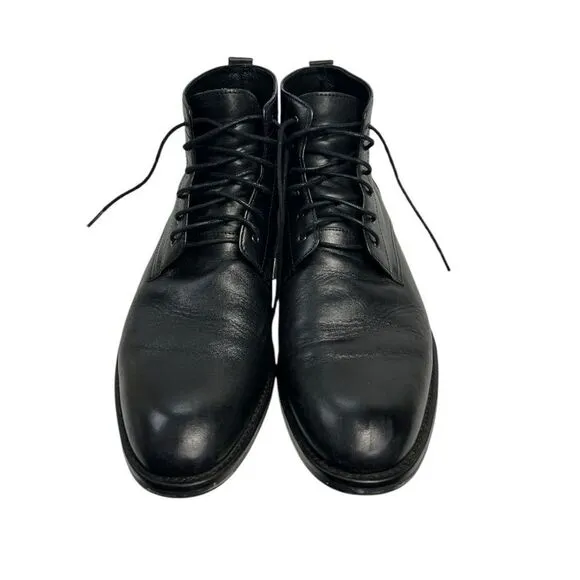 Bloomingdale’s The Men’s Store Black Leather Ankle Dress Shoes Boots Size 9.5