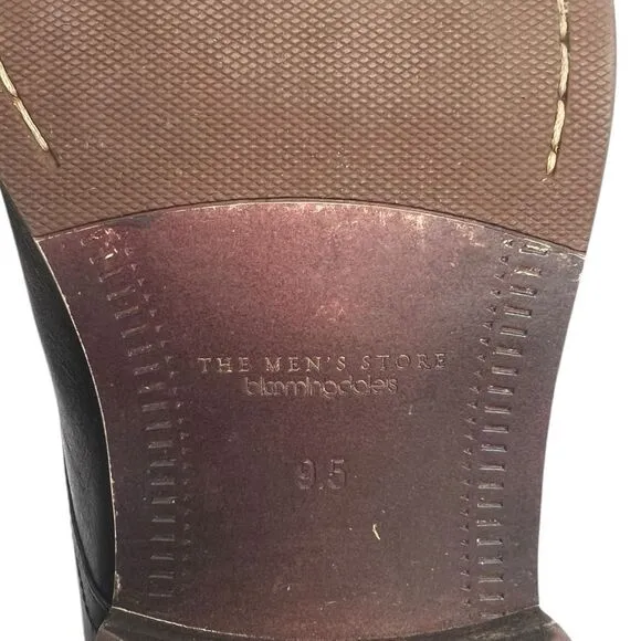 Bloomingdale’s The Men’s Store Black Leather Ankle Dress Shoes Boots Size 9.5