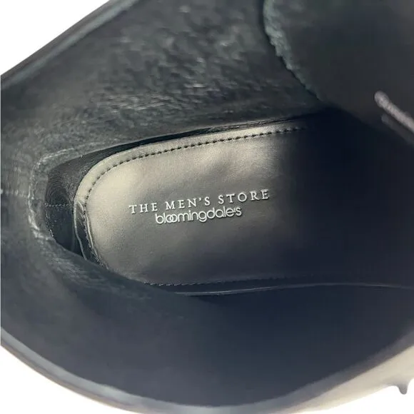 Bloomingdale’s The Men’s Store Black Leather Ankle Dress Shoes Boots Size 9.5