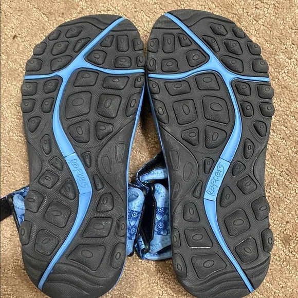 Blue and Black Rafters Size 7 Sport Sandals with Ankle Strap