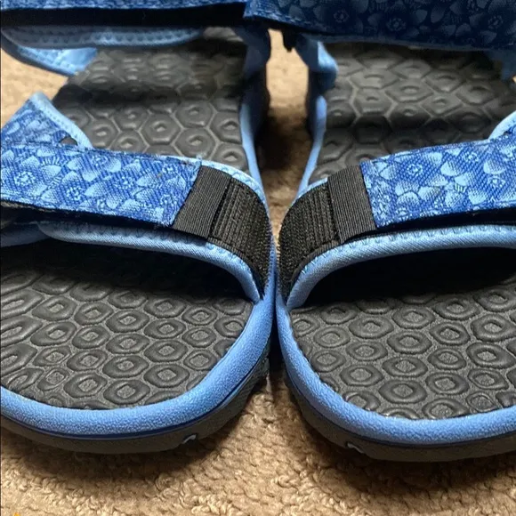 Blue and Black Rafters Size 7 Sport Sandals with Ankle Strap