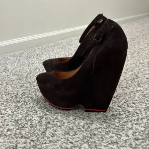 ✨🆕BNWOB!!L.A.M.B Gwen Stefani Havana Suede Wedges Size 8!NEVER WORN!✨