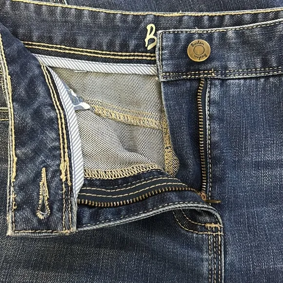 Boden Anthropologie Denim Skirt Five Pocket Jean Skirt Whiskers Blue 10R