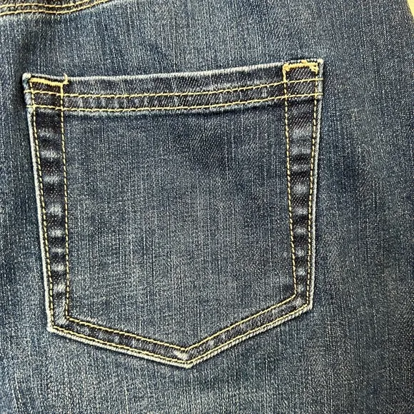 Boden Anthropologie Denim Skirt Five Pocket Jean Skirt Whiskers Blue 10R