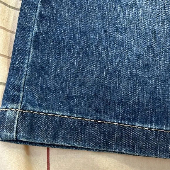 Boden Anthropologie Denim Skirt Five Pocket Jean Skirt Whiskers Blue 10R