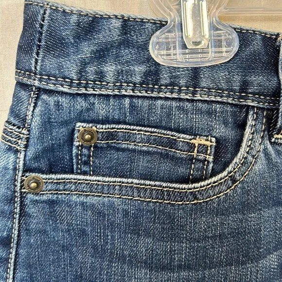 Boden Anthropologie Denim Skirt Five Pocket Jean Skirt Whiskers Blue 10R