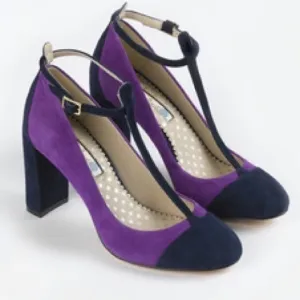 Boden purple and navy T-strap shoes 👠 39,5