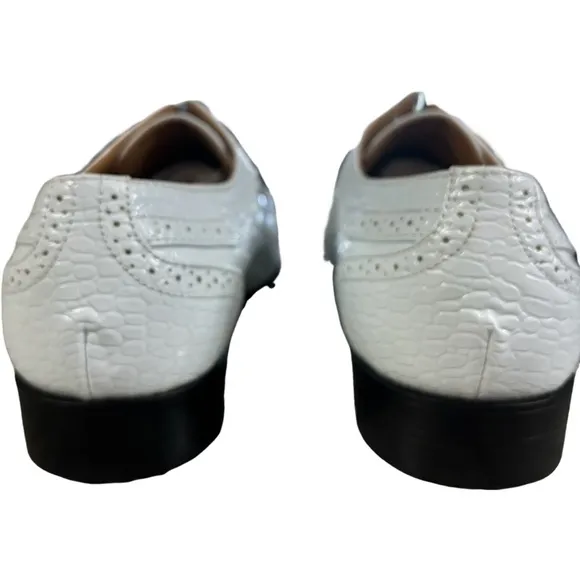 Bolano Mens Exotic EEL Skin &amp; Lizard Skin Print Cap Toe Oxford Dress Size 13 NEW