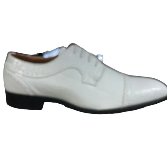 Bolano Mens Exotic EEL Skin &amp; Lizard Skin Print Cap Toe Oxford Dress Size 13 NEW