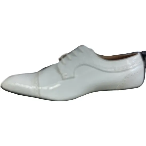 Bolano Mens Exotic EEL Skin &amp; Lizard Skin Print Cap Toe Oxford Dress Size 13 NEW