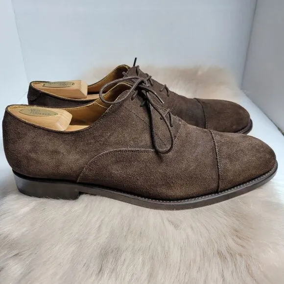 Bow-Tie Shoes Allen Captoe Oxford in Snuff Suede Shoes